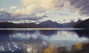 Early Evening, Lake McDonald 6 x 8 inches, oil on board, 2011