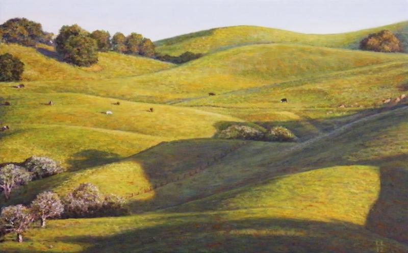 Rolling Hills 5 x 8 inches,  oil on board, 2012