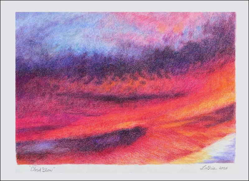 Cloud glowcolored pencil, 2025