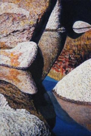 Rock Group, Lake Tahoe I 6 x 4 inches,  oil on board, 2012