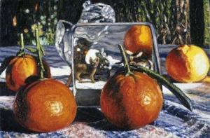 Tangerine Dream II 2.5 x 3.75 inches, oil on board, 2005