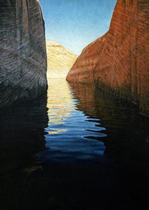Labyrnith Canyon 12 x 8.5 inches, oil on wood, 2000