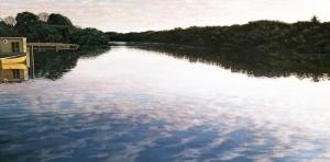 Sunrise, Everglades 22 x 44 inches, oil, 1991