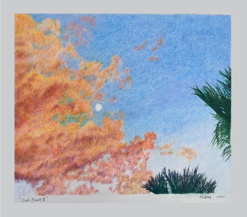 Out Back IIcolored pencil, 2025