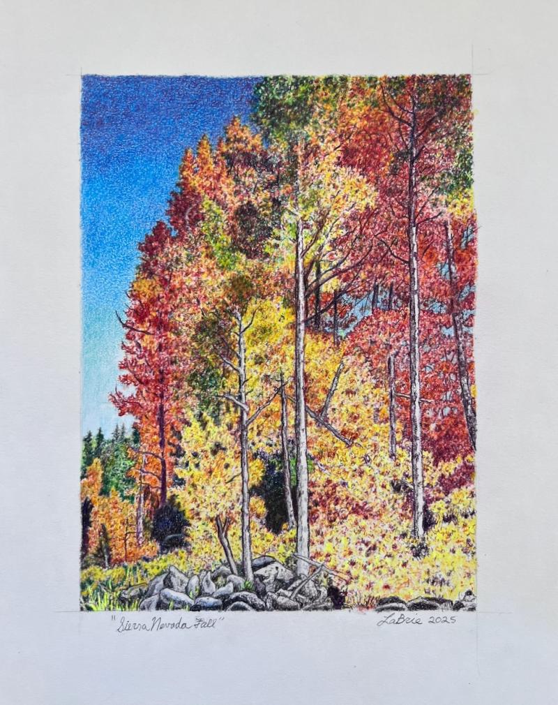 Sierra Nevada Fallcolored pencil, 2025