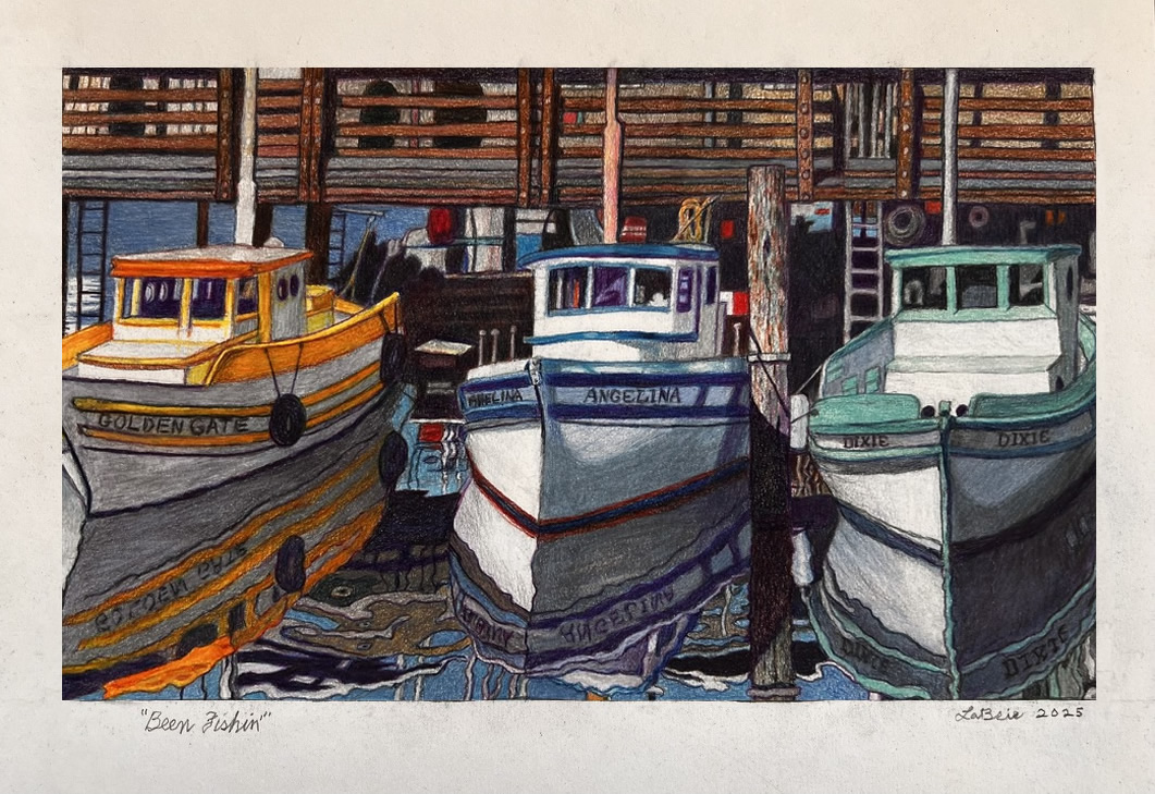 just fishin colored pencil Photo
